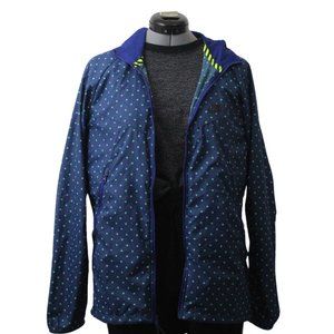 Blue Nike Polka Dot Zip Up Wind Breaker Size Small